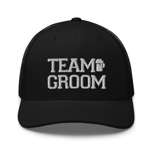 Team Groom Celebration Embroidered Six Panel Trucker Cap