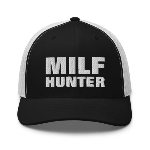 Milf Hunter Funny Embroidered Six Panel Trucker Cap