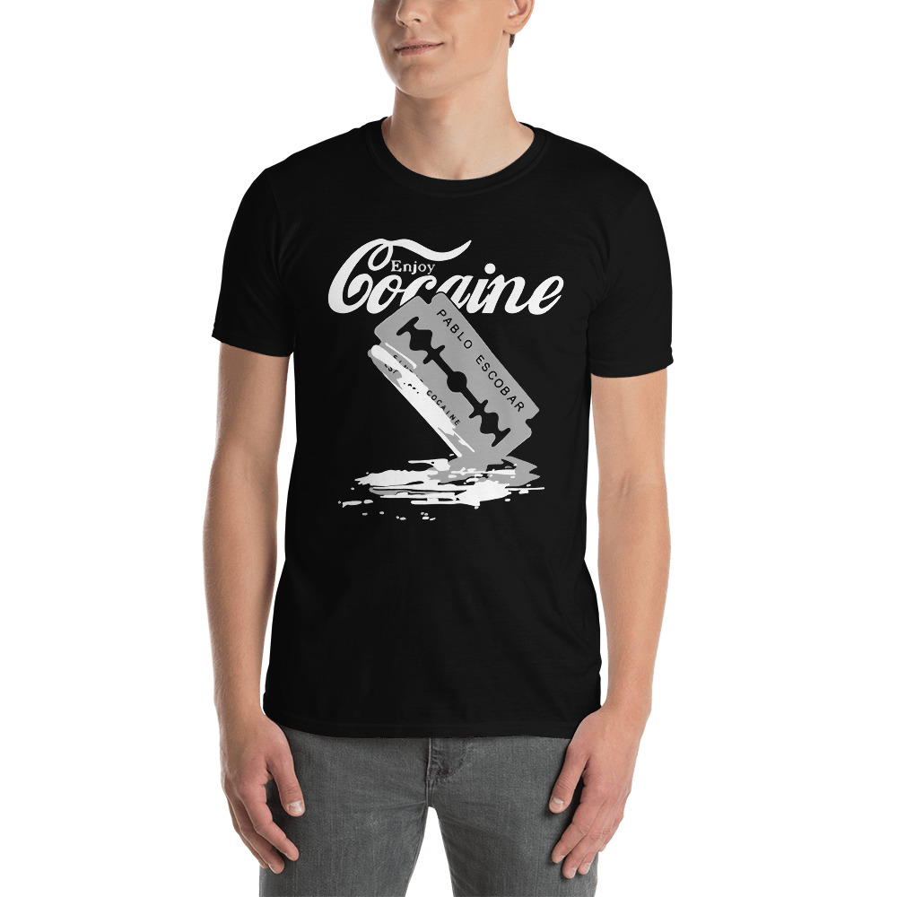 Trend Gear Enjoy Cocaine Drug Razor Blade Funny Party Gift Joke Novelty Unisex T-Shirt