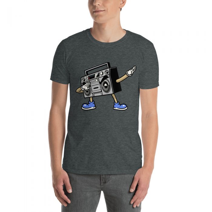 Retro Boombox Stereo Tape Mascot Character Dabbing Pose Unisex T-Shirt