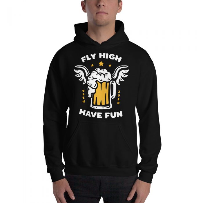 Fly High Have Fun Flying Beer Party Unisex Hoodie
