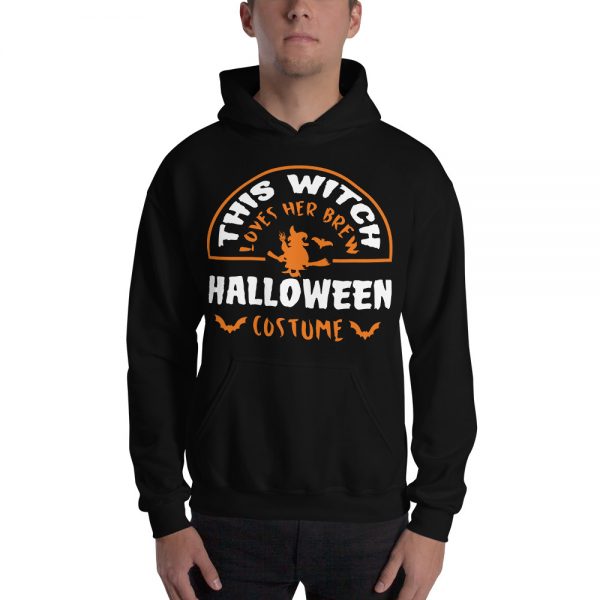 This Witch Loves Her Brew Halloween Costume Unisex Pullover Hoodie
