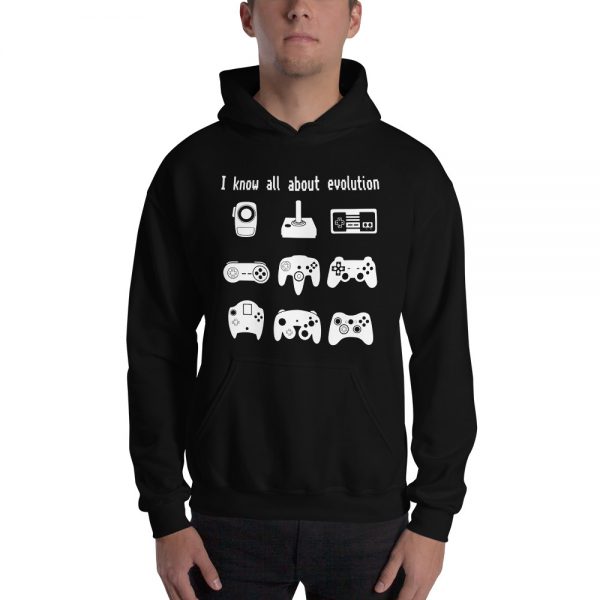 I Know All About Gaming Evolution Controllers Unisex Pullover Hoodie