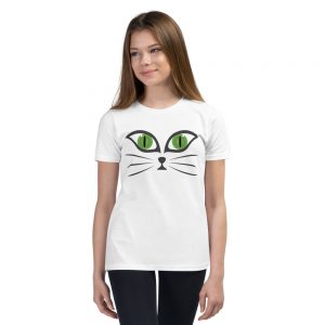 Cute Cat Face Meow! Kitten Face Printed Youth/Teens Short Sleeve T-Shirt