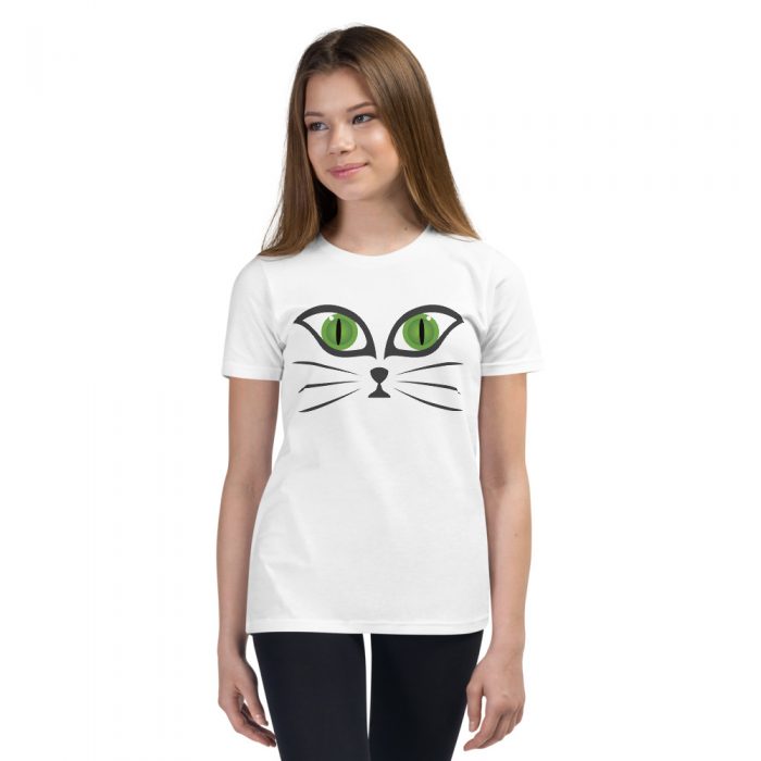 Cute Cat Face Meow! Kitten Face Printed Youth/Teens Short Sleeve T-Shirt