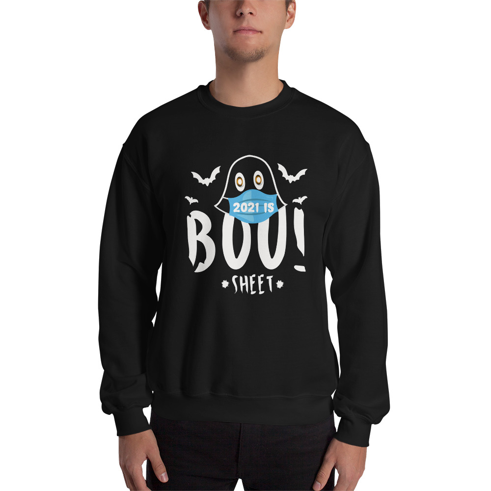 2021 Is Boo Sheet Ghost Halloween Men Women Warm Unisex Sweatshirt